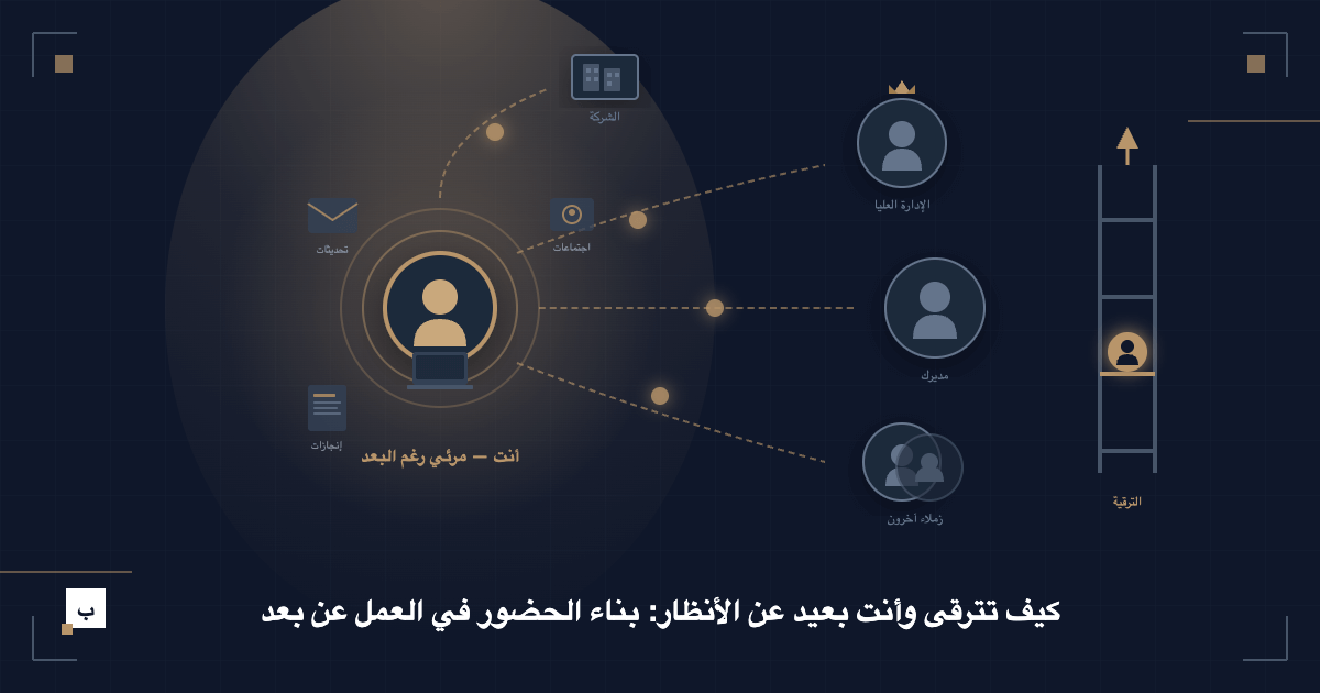 كيف تترقى وأنت بعيد عن الأنظار: بناء الحضور في العمل عن بعد