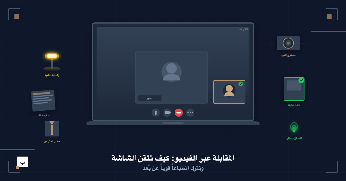 المقابلة عبر الفيديو: كيف تتقن الشاشة وتترك انطباعاً قوياً عن بُعد